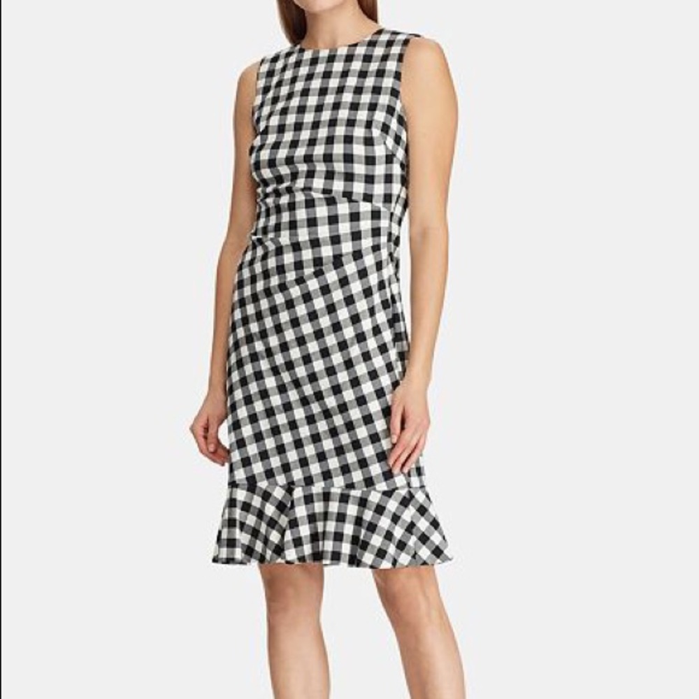 Ralph Lauren Gingham Ruffle Mini Dress